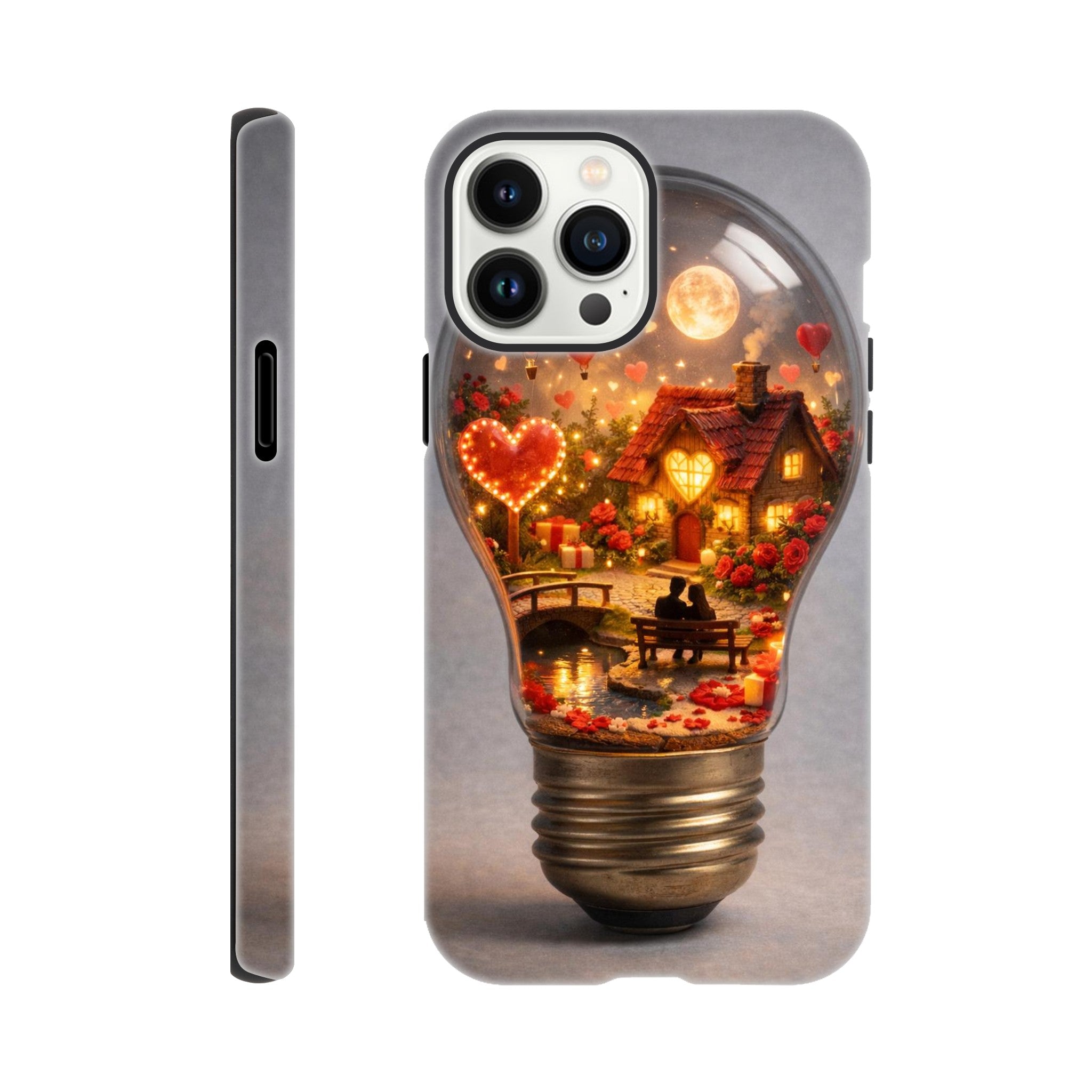 Miniature Love World iPhone case with glossy finish