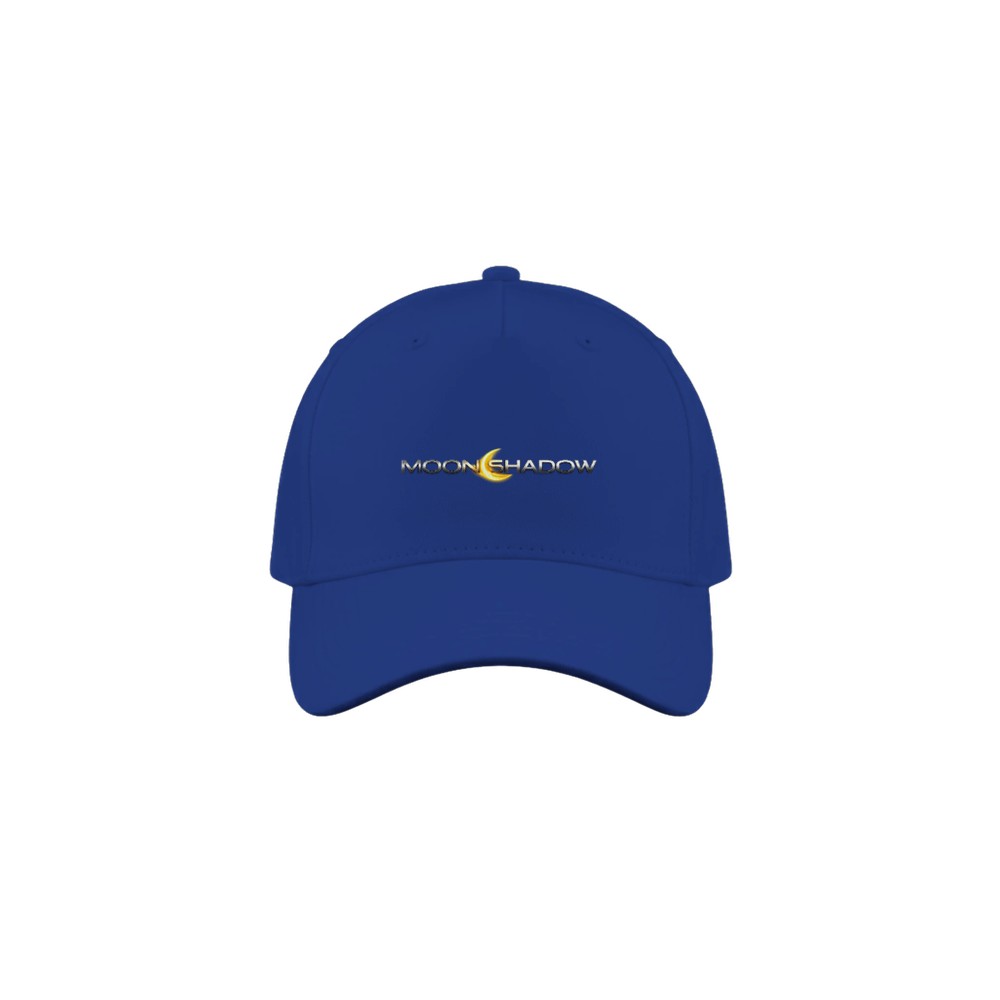 Blue cap with a logo on a white background