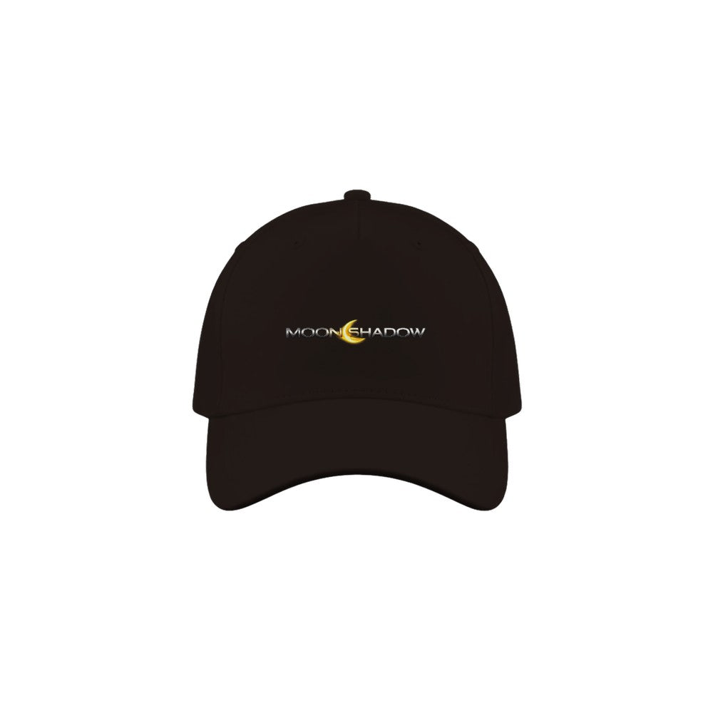 Black cap with 'Moonshadow' logo on a white background