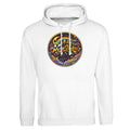 White hoodie with colorful 'Fever Shadow' logo on a white background