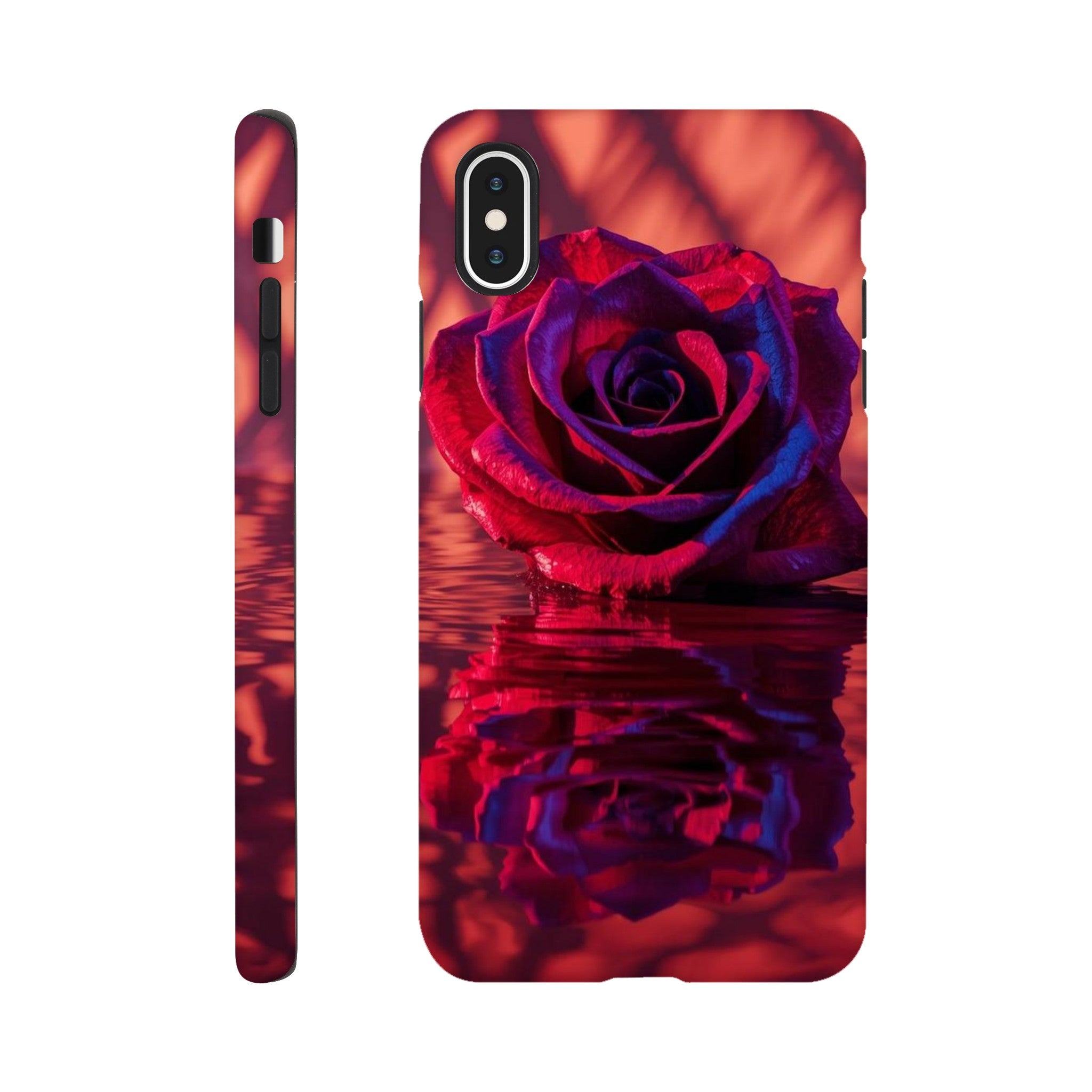 Red rose tough case with dual-layer protection