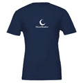 Navy blue t-shirt with 'MoonShadow' logo on a white background