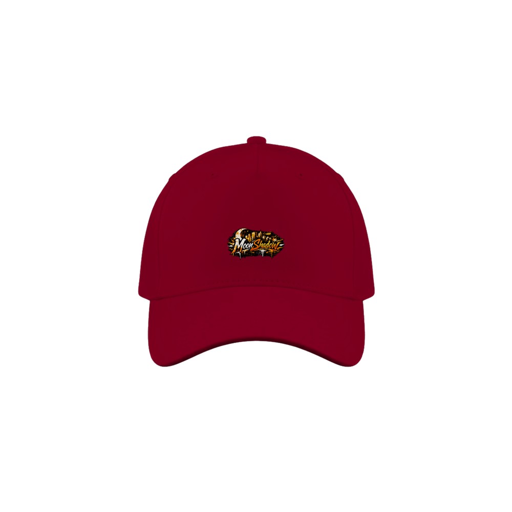 Red cap with a logo on a white background