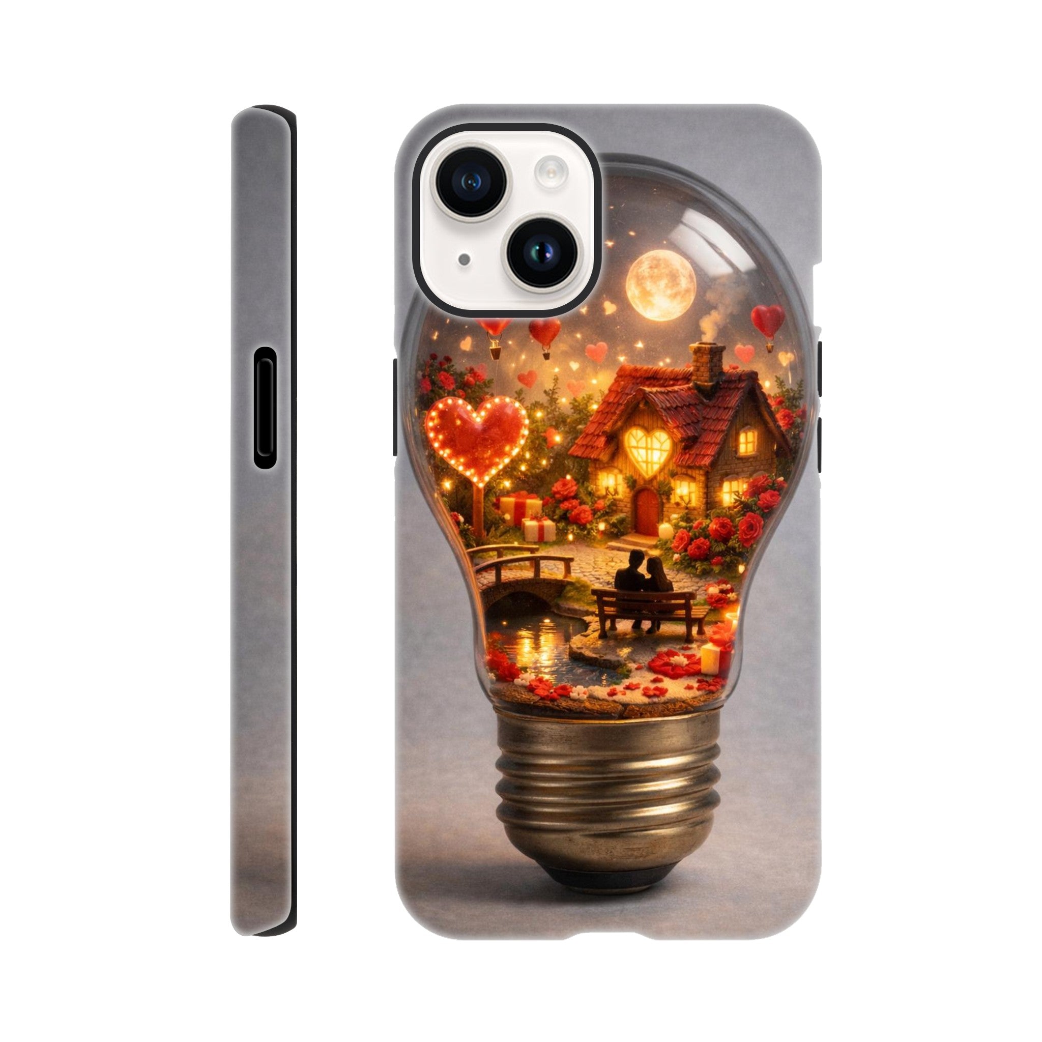 Miniature Love World iPhone case with glossy finish