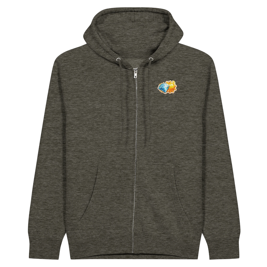 Diamond & Sun zip hoodie in charcoal heather