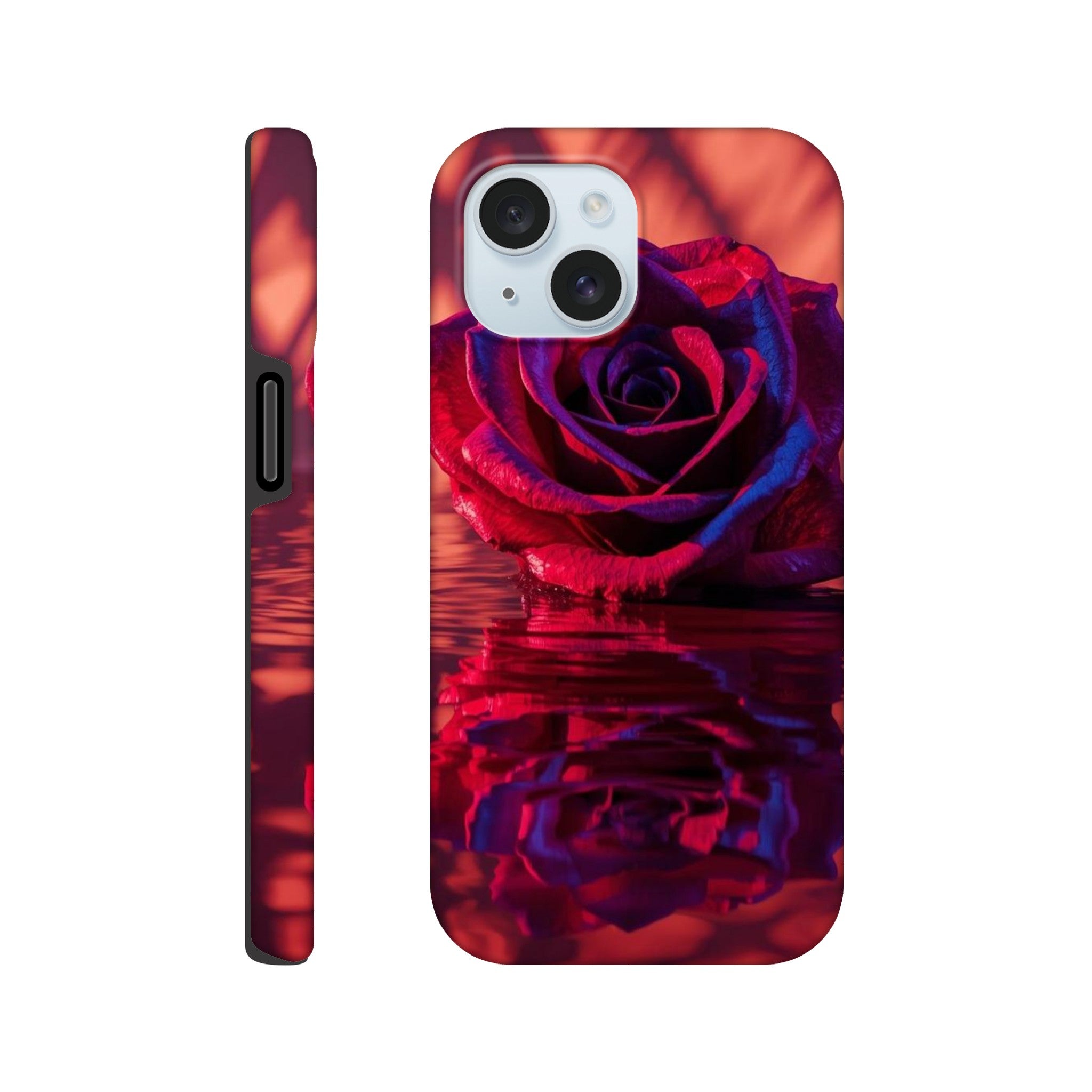Red rose tough case with dual-layer protection