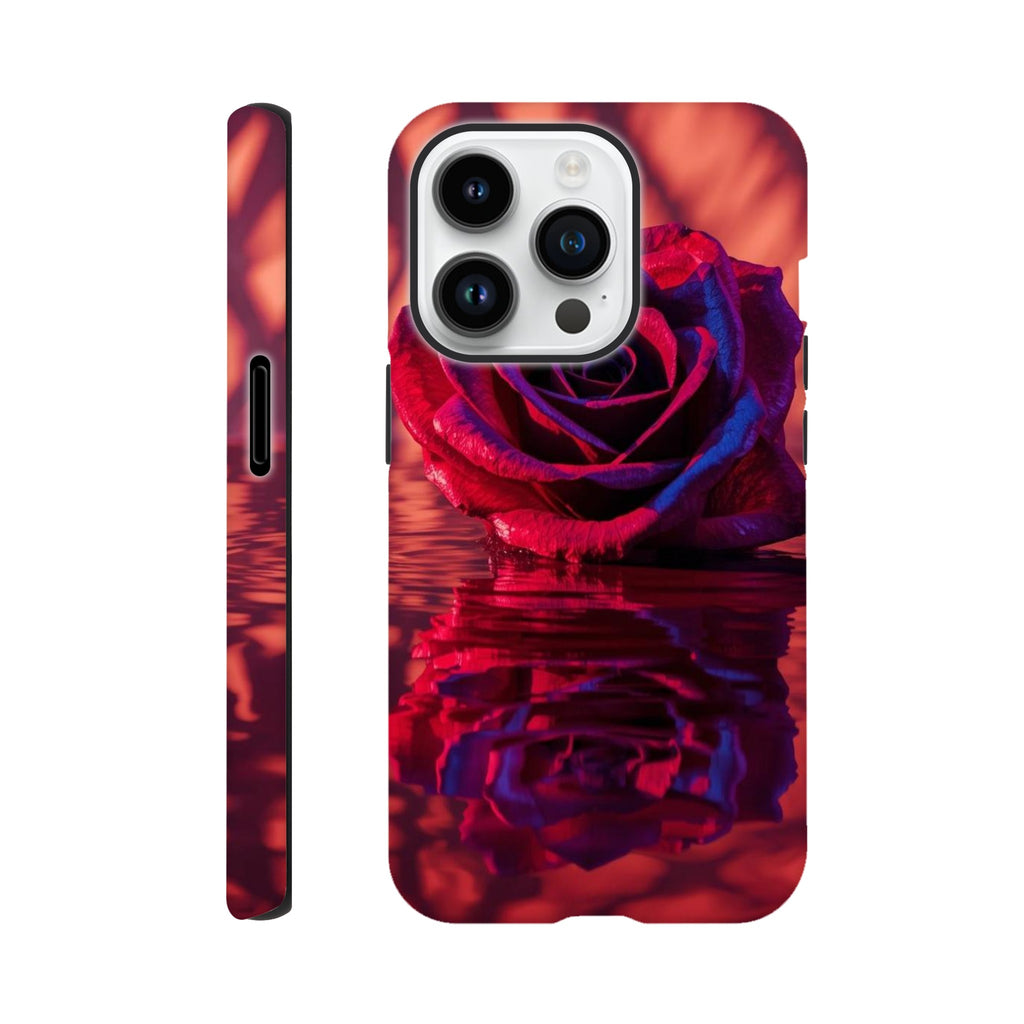 Red rose tough case with dual-layer protection