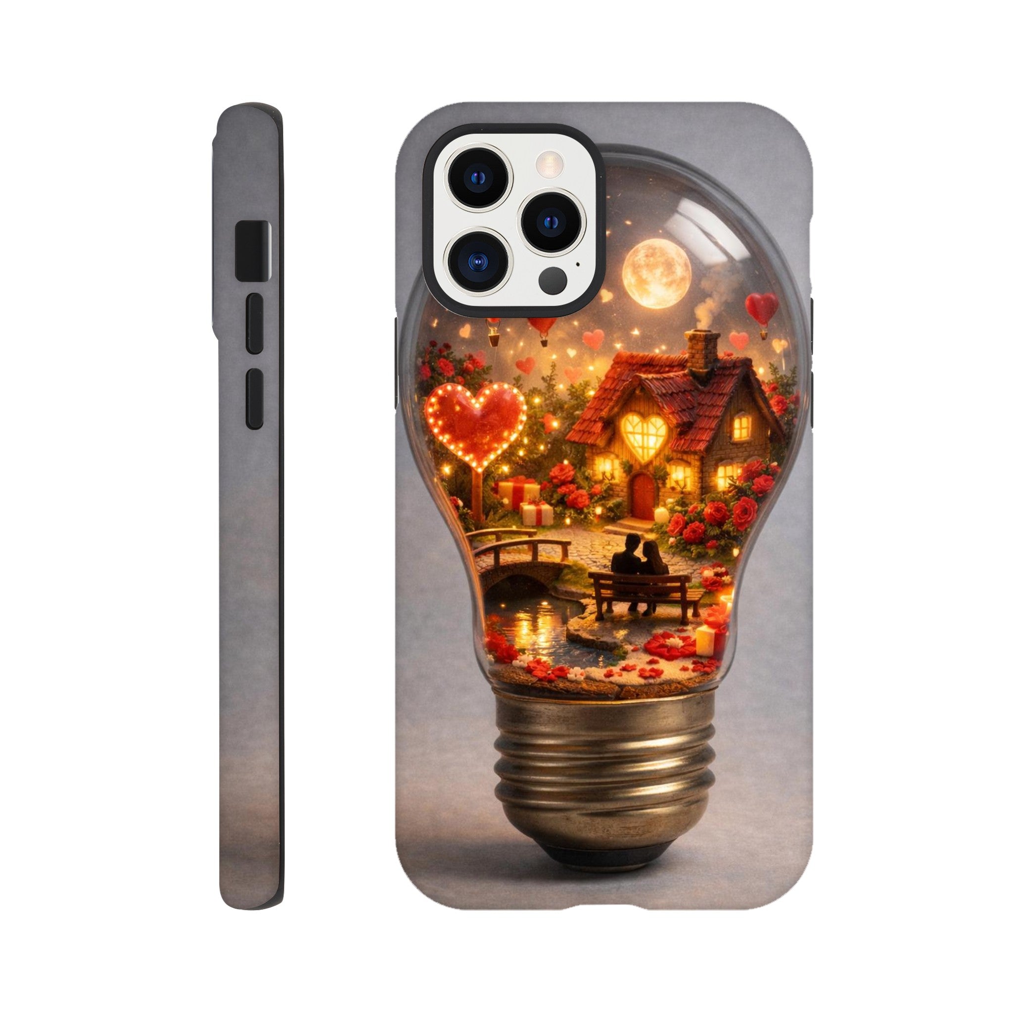 Miniature Love World iPhone case with glossy finish