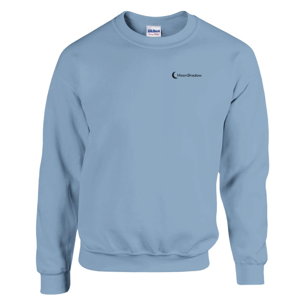 Light blue sweatshirt with a  logo on 