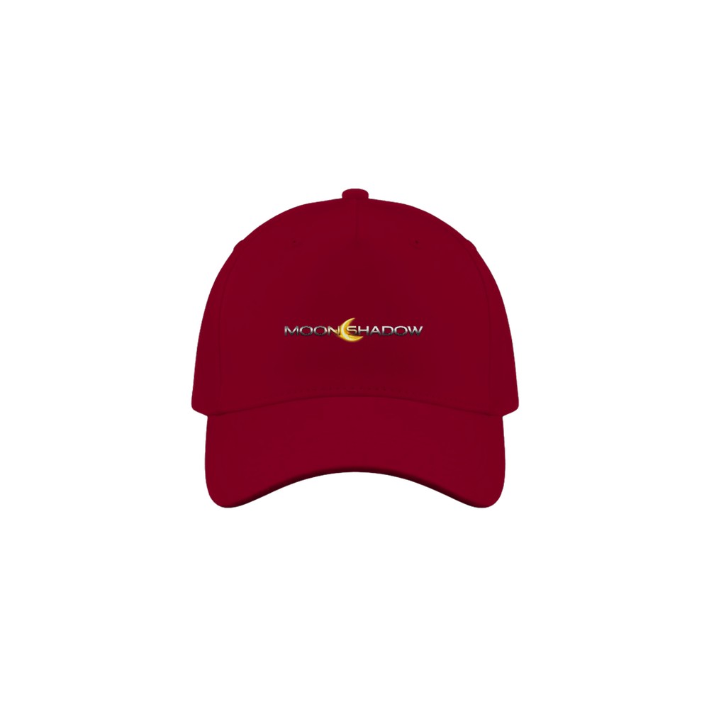 Red cap with 'MOONSHADOW' logo on a white background