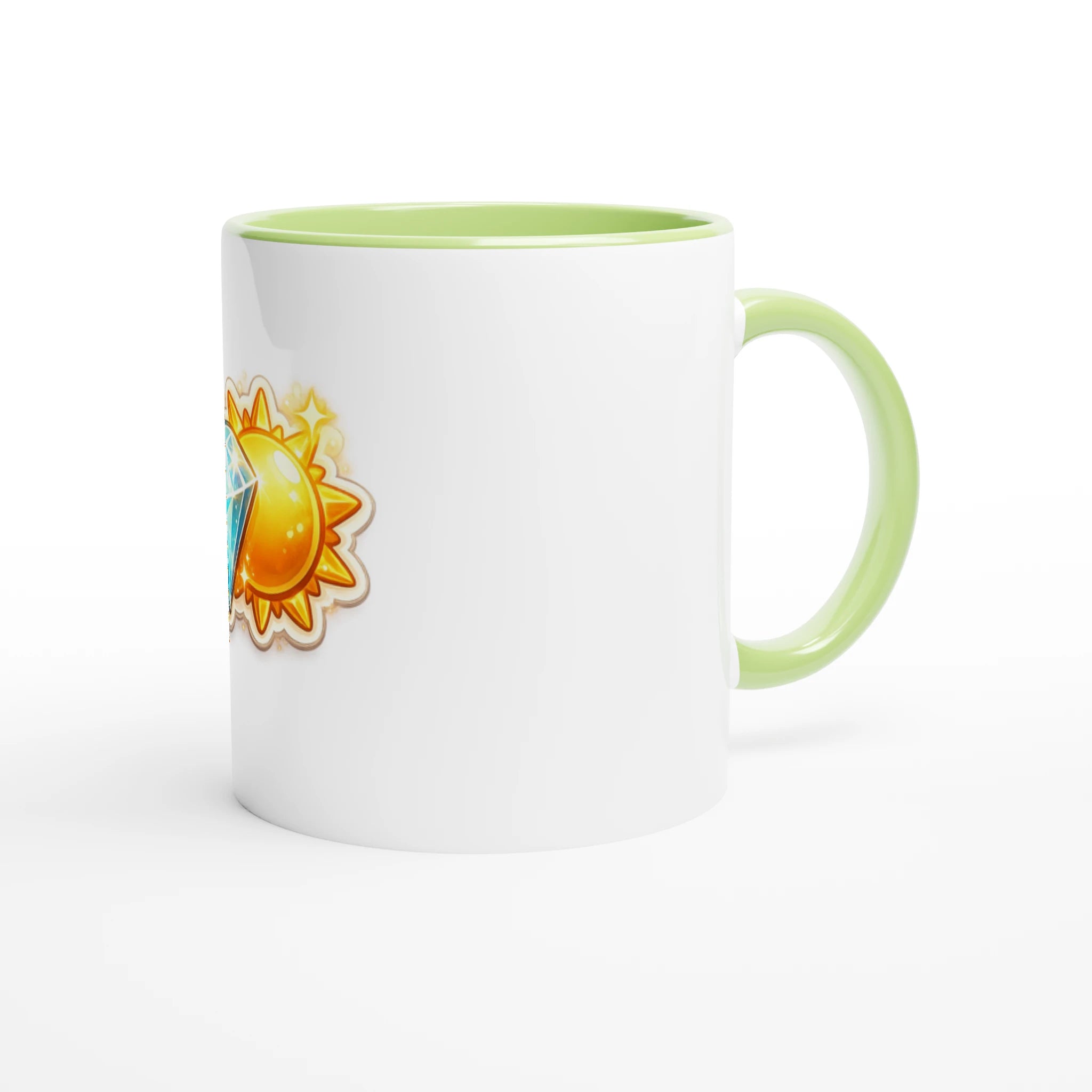 Mug with a sun design on a white background
