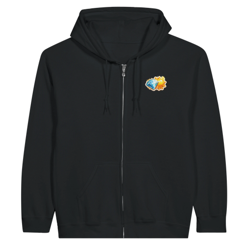 Diamond & Sun zip hoodie in black