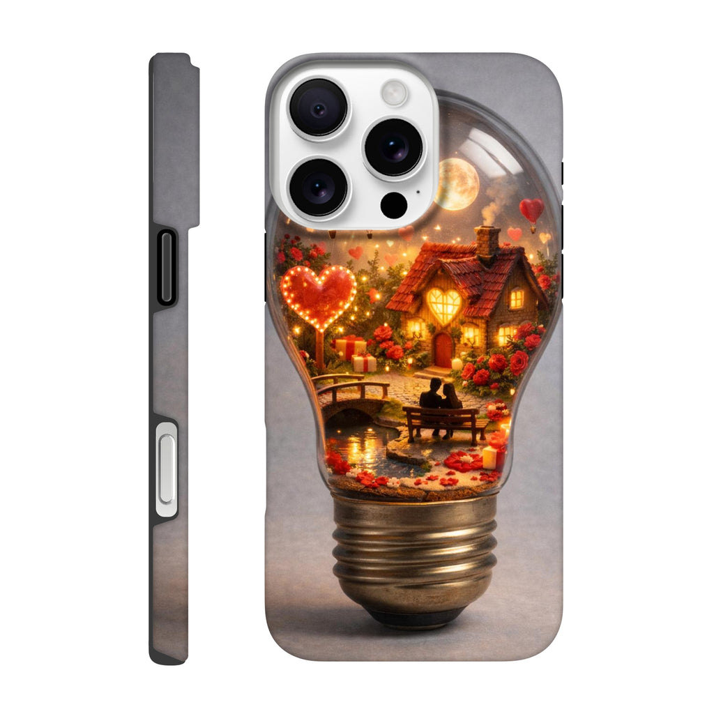 Miniature Love World iPhone case with glossy finish