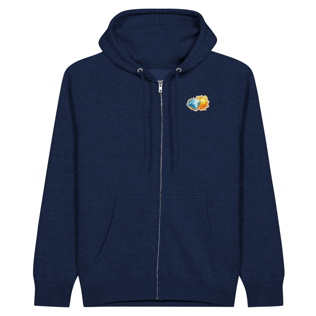 Diamond & Sun zip hoodie in navy