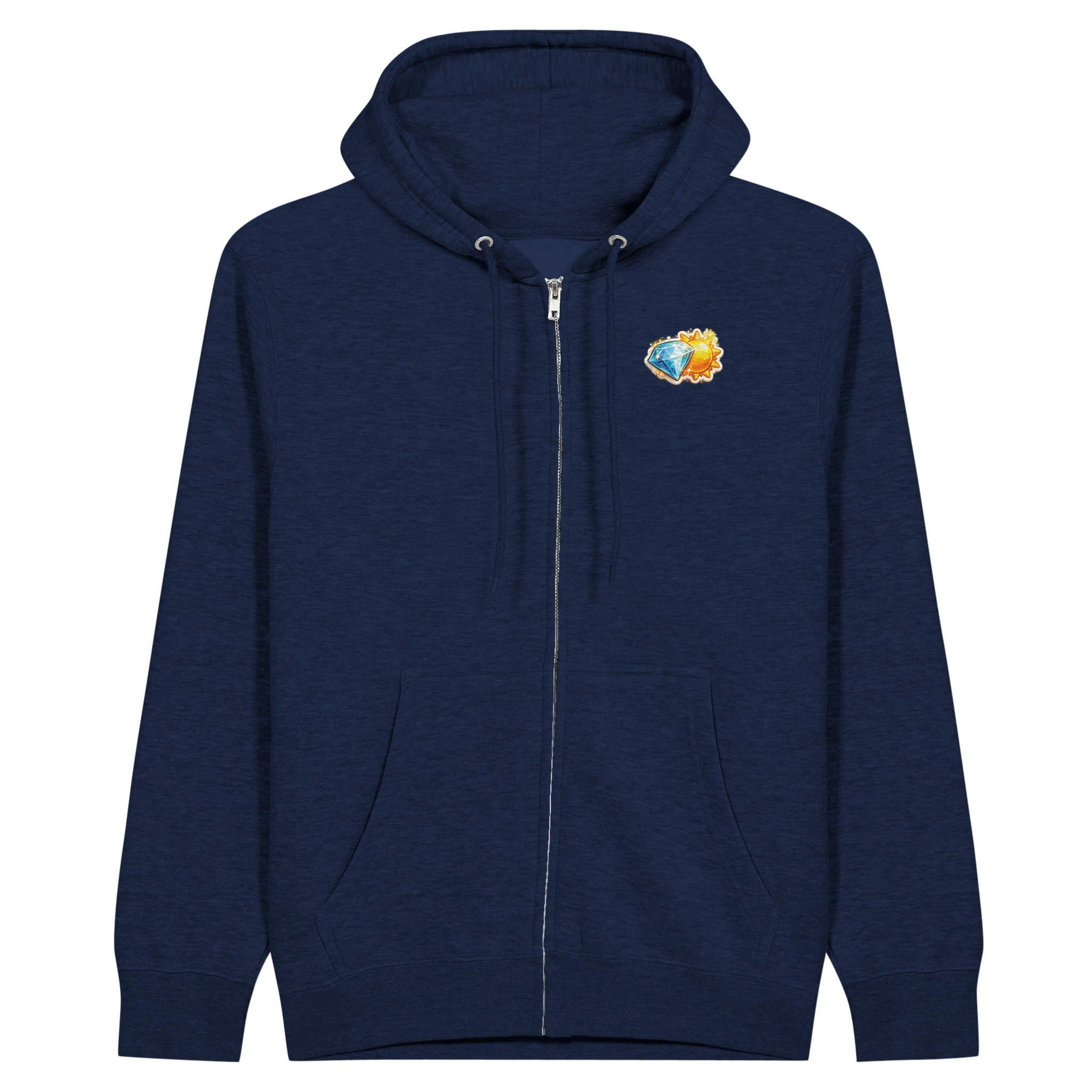 Diamond & Sun zip hoodie in navy