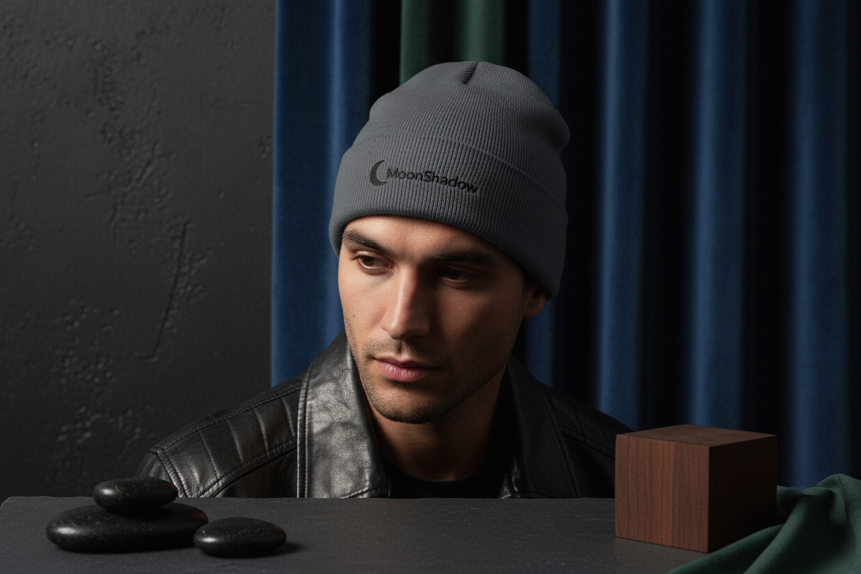 MoonShadow Recycled Original Pull on Beanie lifestyle shot